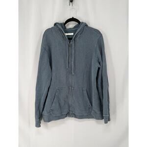 Outerknown Hoodie Sweatshirt Mens Large Blue Full Zip Fleece Pockets Casual